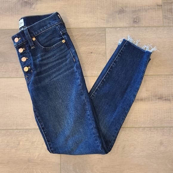 J. Crew 9" High Rise Toothpick Jean Kettle Wash 24 - Picture 2 of 6